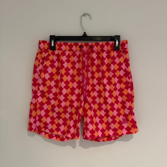 Psycho Bunny Other - Psycho Bunny Orange and Pink Quick Dry Swim Shorts Size Small Like New
